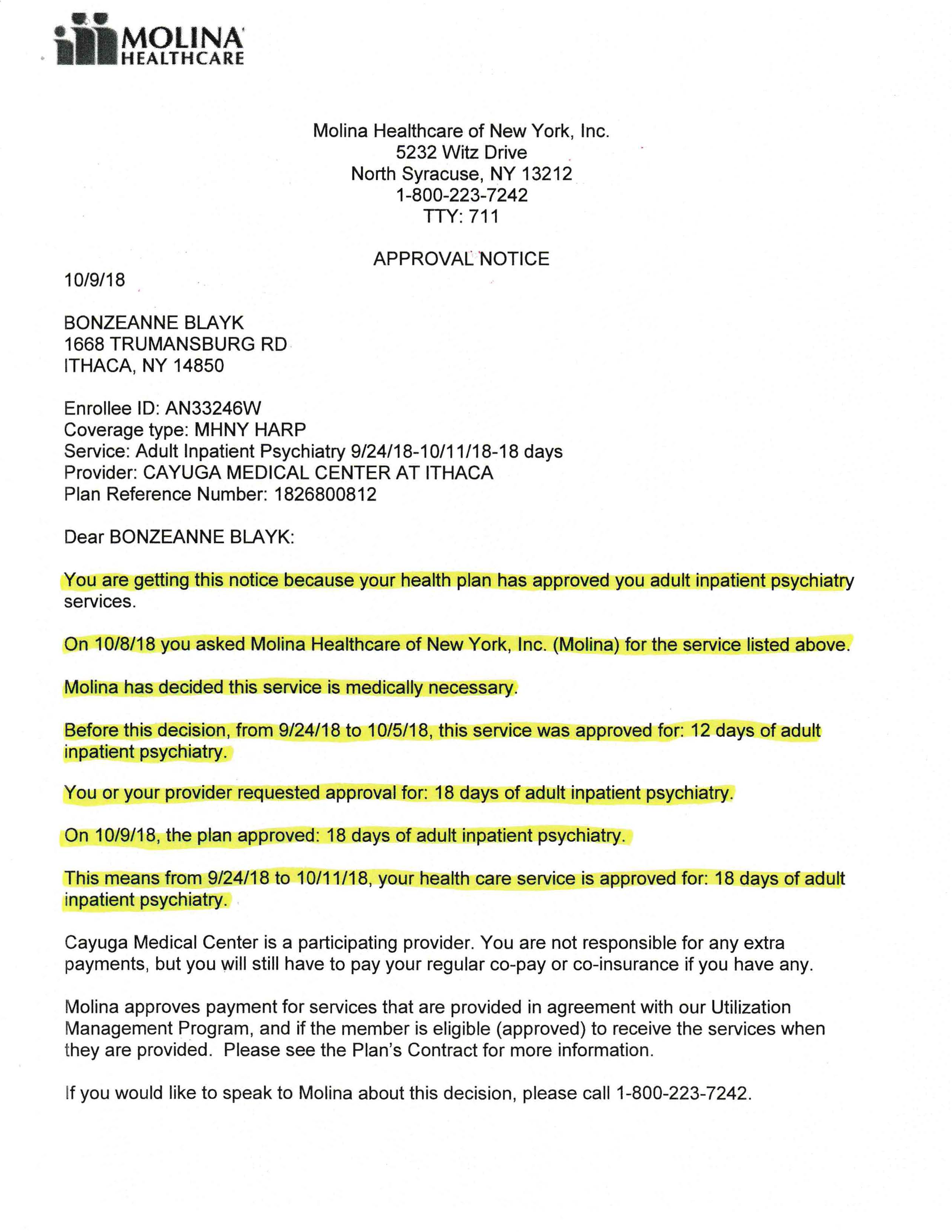 ./2018-11-29 - Bonze Blayk RAILROAD Tompkins CR-018365-18 - POLICE BRUTALITY, PSYCHIATRIC COVERUP, MEDICAID FRAUD IPD G.I. Herz John Joly CMC LTC Clifford Ehmke MD Molina Healthcare - p 10.png